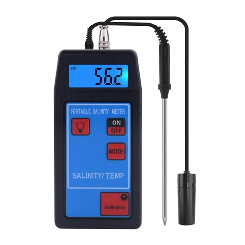 Wassertester Tragbares Online-Salinitäts-/Temperaturmessgerät Mit Austauschbarer Sonde For Trinkwasser Im Aquarium, Schwimmbad, Labor von SXYGYWA