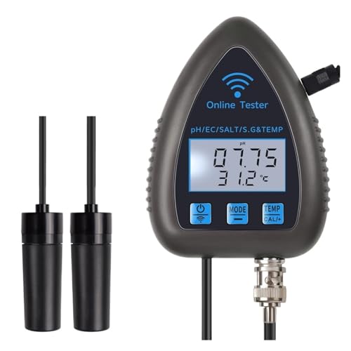 Wassertester Tuya WiFi 5 In 1 Wasserqualitätsmonitor TDS/EC/SALZ PH SGTEMP Multifunktions-Bluetooth-Wasseranalysator For Aquarien Aquakultur(Style 1) von SXYGYWA