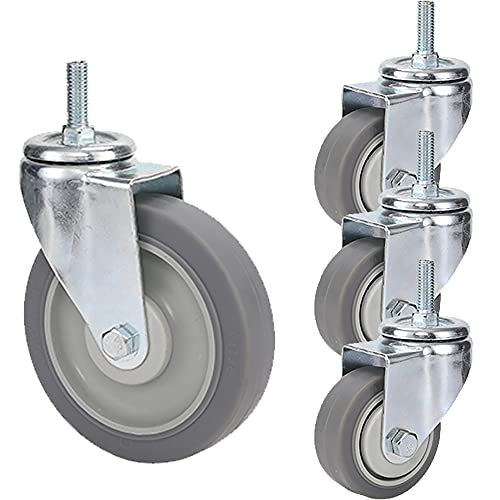 3-Zoll-Lenkrollen für Möbel, M12-Lenkrollen, Hochleistungs-Schaftrollen mit Bremse, geräuschlose Gummirolle, 4er-Set 3-Zoll-Lenkrollen für Möbel, M12-Lenkrollen, Hochleistungs-Schaftrollen mit Bremse, geräuschlose Gummirolle, 4er-Set von SXYKXYDL