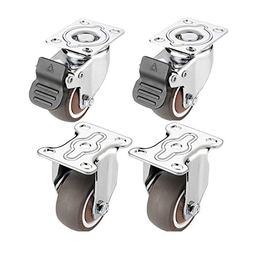 4 Möbelrollen, Transportfußrad, Lenkrollen mit Bremse, Schwerlastrollen mit Paletten, Ultra-leises Möbelfußrad, feststehend + Bremse, 1,5 Zoll 4 Möbelrollen, Transportfußrad, Lenkrollen mit Bremse, Schwerlastrollen mit Paletten, Ultra-leises Möbelfußrad, feststehend + Bremse, 1,5 Zoll von SXYKXYDL