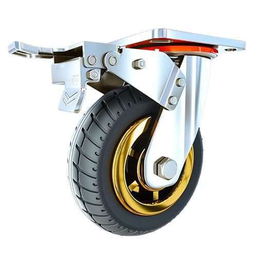 Hochleistungs-Industrielenkrad mit Zweiachsenlenkung und Bremse, verschleißfest für geräuschlose Wagenmobilität Hochleistungs-Industrielenkrad mit Zweiachsenlenkung und Bremse, verschleißfest für geräuschlose Wagenmobilität von SXYKXYDL