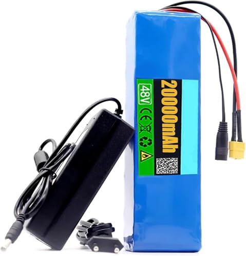 SXYKXYDL Elektrofahrradakku 48 V 20 Ah Lithiumbatterie, 13S3P wasserdichter Lithium-Ionen-Elektrofahrradakku mit integriertem BMS für 1000 W Elektrofahrrad, Scooter XT60 von SXYKXYDL