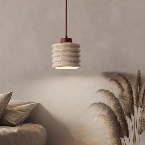 E27 Modern Gelber Höhlenstein Schlafzimmer Nachttisch Pendellampe Hängelampe Minimalismus Esszimmerlampe Deckenleuchten für Wohnzimmer Loft von SXYSXYSXY