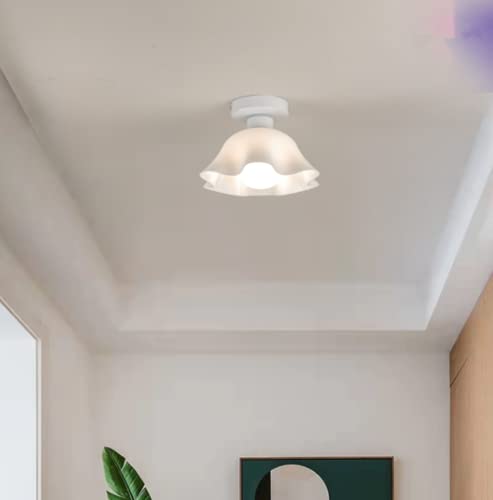 SXYSXYSXY Deckenleuchten Acryl Balkon Flurlampe Modern Nordisch Klein Deckenlampe Kreativ Blumen Design küchenlampen Deckenbeleuchtung Balkon Eingang Gang Treppe Decken Licht E27 Ø22*18cm von SXYSXYSXY