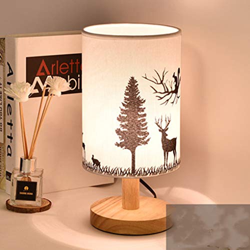 SXYSXYSXY E27 Schlafzimmer Nachttischlampe Einfache Moderne hirsch Tischleuchte Stoffschirm Kreativ Klassisch Schreibtischlampen Studieren Wohnzimmer Dekorative Tischlampe,Holz SXYSXYSXY E27 Schlafzimmer Nachttischlampe Einfache Moderne hirsch Tischleuchte Stoffschirm Kreativ Klassisch Schreibtischlampen Studieren Wohnzimmer Dekorative Tischlampe,Holz von SXYSXYSXY