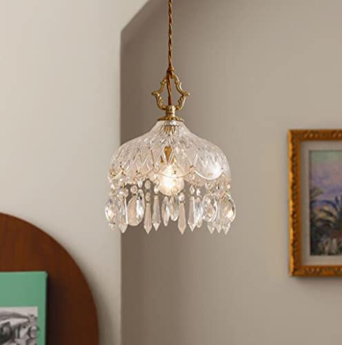 SXYSXYSXY Glas Klein Pendellampe Vintage Kupfer Hängeleuchten Französisch Design Schlafzimmer Nachttisch Pendelleuchte Hängelampe E27*1 Höhenverstellbar Für Wohnzimmer Esszimmer Küche Ø15*20cm SXYSXYSXY Glas Klein Pendellampe Vintage Kupfer Hängeleuchten Französisch Design Schlafzimmer Nachttisch Pendelleuchte Hängelampe E27*1 Höhenverstellbar Für Wohnzimmer Esszimmer Küche Ø15*20cm von SXYSXYSXY