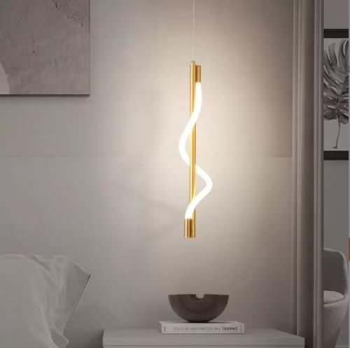 SXYSXYSXY LED Dimmbar Schlafzimmer Nachttisch Pendelleuchte Modern Nordic Minimalismus Hängelampe Esszimmerlampe Kreatives Design Drei-Farben-Licht Wohnzimmer Loft,Gold SXYSXYSXY LED Dimmbar Schlafzimmer Nachttisch Pendelleuchte Modern Nordic Minimalismus Hängelampe Esszimmerlampe Kreatives Design Drei-Farben-Licht Wohnzimmer Loft,Gold von SXYSXYSXY