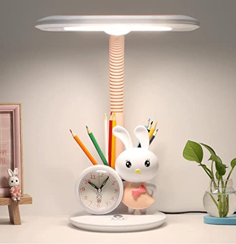 SXYSXYSXY LED Kinder Augenschutzlampe Schlafzimmer Schreibtischlampe Tischlampe mit Uhr Karikatur Verstellbare Leselampe Nachttischlampe Button Switch DREI-Farben-Dimming for büro Schüler,Rosa SXYSXYSXY LED Kinder Augenschutzlampe Schlafzimmer Schreibtischlampe Tischlampe mit Uhr Karikatur Verstellbare Leselampe Nachttischlampe Button Switch DREI-Farben-Dimming for büro Schüler,Rosa von SXYSXYSXY