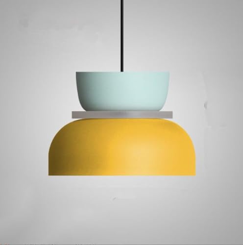 SXYSXYSXY LED Nordic Macaron Hängeleuchten Esstischlampe Kreatives Design Metall Nachttisch Schlafzimmer Hängelampe Modern Minimalismus Pendellampe Für Küche E27,F von SXYSXYSXY