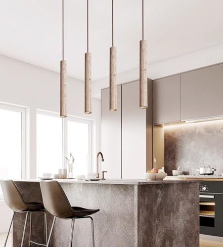 SXYSXYSXY LED Nordic gelber Travertin Pendellampe Schlafzimmer Hängeleuchte Minimalismus Modern Kreatives Design Warmes Licht 3000K Wohnzimmer Esszimmer Treppen Loft 4.5 * 40cm von SXYSXYSXY