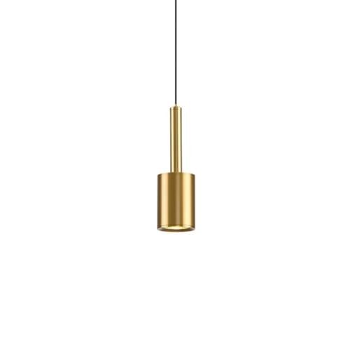 SXYSXYSXY LED Schlafzimmer Nachttisch Hängelampe Modern Minimalismus Hängeleuchten Nordic Esszimmerlampe Warmes Licht 3000K Pendelleuchte Für Wohnzimmer Ø6*20cm,Gold, 65852142-GOLD von SXYSXYSXY