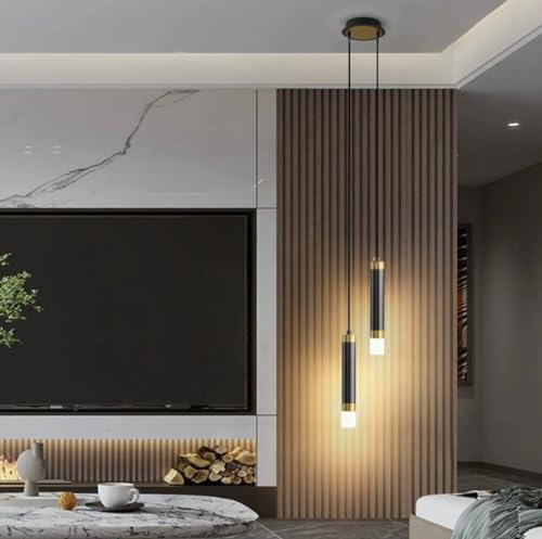 SXYSXYSXY LED Schlafzimmer Pendelleuchte2-Flammig Modern Nordic Nachttisch Hängeleuchten Esstischlampe Minimalismus Hängelampe Kreatives Design Warmes Licht 3000K von SXYSXYSXY