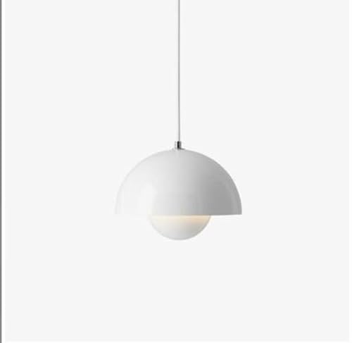 SXYSXYSXY Modern Nordic Hängelampe Nachttisch Pendelleuchte Minimalismus Esszimmerlampe Hängeleuchten Deckenleuchte E27 Für Schlafzimmer Wohnzimmer Ø23*16cm,Weiß, 65833037-WHITE von SXYSXYSXY