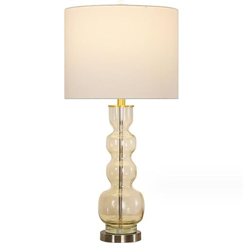 SXYSXYSXY Moderne groß Tischleuchte Amerikanischer Stil Tischlampe Nachttischlampe Glas Minimalismus Schlafzimmer Wohnzimmer Mit Stoffschirm E27 Hotel Café Dekorative SXYSXYSXY Moderne groß Tischleuchte Amerikanischer Stil Tischlampe Nachttischlampe Glas Minimalismus Schlafzimmer Wohnzimmer Mit Stoffschirm E27 Hotel Café Dekorative von SXYSXYSXY