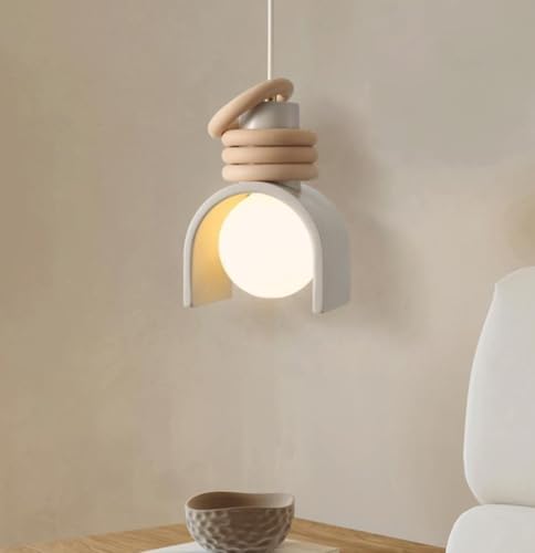 SXYSXYSXY Nordic Harz Esszimmerlampe Kreatives Design Vintage Pendelleuchte Modern Minimalismus Hängelampe G9 Wohnzimmer Schlafzimmer Loft Landhaus,Weiß von SXYSXYSXY
