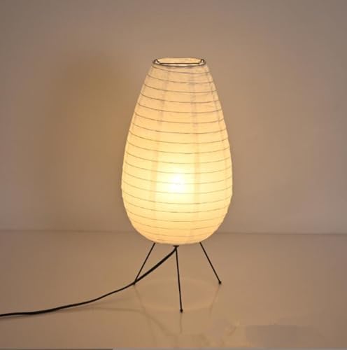 SXYSXYSXY Retro Japanischer Stil Tischlampe Reispapier Lampe Schlafzimmer Nachttischlampe Minimalismus Modern Nachtlicht für Hotel Kinder Wohnzimmer H48*D21CM von SXYSXYSXY