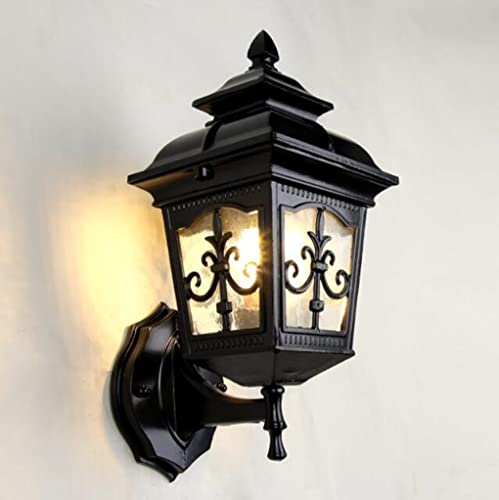 SXYSXYSXY Rustikale Außen-Wandleuchte Außenleuchte Schwarz Vintage Wandlampe Wasserdicht Wand-Außenleuchte Aluminium Glas E27 für Gartenpavillon Flur Veranden Eingänge SXYSXYSXY Rustikale Außen-Wandleuchte Außenleuchte Schwarz Vintage Wandlampe Wasserdicht Wand-Außenleuchte Aluminium Glas E27 für Gartenpavillon Flur Veranden Eingänge von SXYSXYSXY