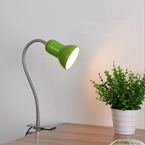 SXYSXYSXY Schreibtischlampe Metall Klemmleuchte Kinder Retro für E27 LED Glühbirne Verstellbare mit Schalter Nachttischlampe Tischlampe Leselampe für Kinder Arbeitszimmer Schlafzimmer,Grün von SXYSXYSXY