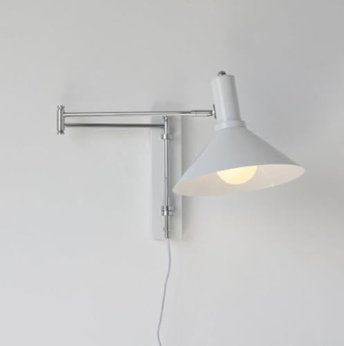 SXYSXYSXY Vintage/Modern Wandleuchte mit stecker und kabel Innen Schwenkarm Wandlampe Nachttischleuchte Metallschirm Schlafzimmer Leselampe für Wohnzimmer Flur Treppenhaus,Weiß SXYSXYSXY Vintage/Modern Wandleuchte mit stecker und kabel Innen Schwenkarm Wandlampe Nachttischleuchte Metallschirm Schlafzimmer Leselampe für Wohnzimmer Flur Treppenhaus,Weiß von SXYSXYSXY