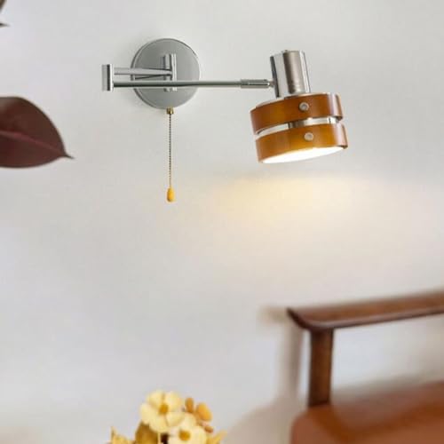 SXYSXYSXY Vintage Holz Wandleuchte Mit Schalter Innen Schwenkarm Wandlampe Nachttischleuchte MetallHolz schirm Schlafzimmer Leselampe Wandbeleuchtung für Wohnzimmer Flur E27 SXYSXYSXY Vintage Holz Wandleuchte Mit Schalter Innen Schwenkarm Wandlampe Nachttischleuchte MetallHolz schirm Schlafzimmer Leselampe Wandbeleuchtung für Wohnzimmer Flur E27 von SXYSXYSXY