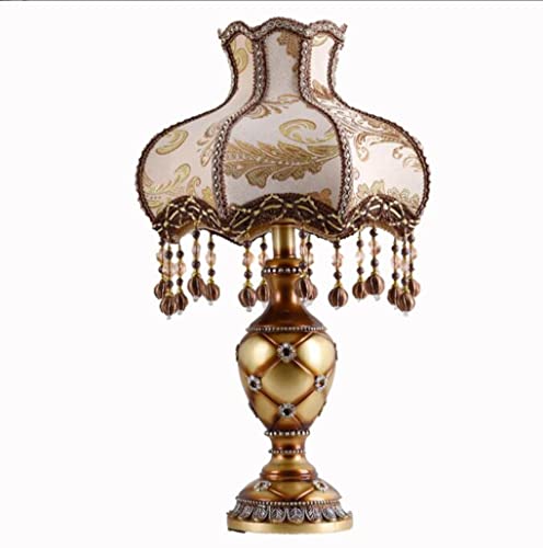 SXYSXYSXY Vintage Tischleuchte Europäischer Stil Nachttischlampe Amerikanischen Stil Dekorative Tischlampe Harz Minimalismus Schlafzimmer Wohnzimmer Mit Stoffschirm E27*1 für Hotel Café 33 * 55cm SXYSXYSXY Vintage Tischleuchte Europäischer Stil Nachttischlampe Amerikanischen Stil Dekorative Tischlampe Harz Minimalismus Schlafzimmer Wohnzimmer Mit Stoffschirm E27*1 für Hotel Café 33 * 55cm von SXYSXYSXY