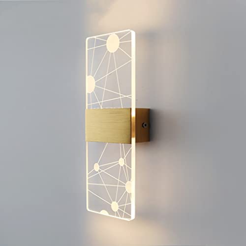 SXYSXYSXY 6W Wandleuchten LED Modern Wandlampe innen Nordic Schlafzimmer Nachttischlampe Minimalismus Design Wandbeleuchtung Warmes Licht 3000K Acryl Dekoration Für Wohnzimmer 27 * 10CM,D von SXYSXYSXY