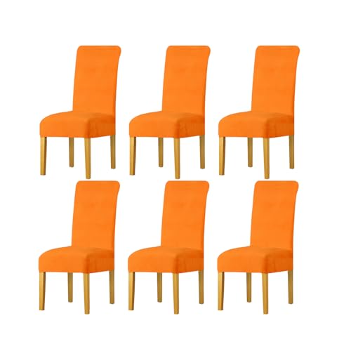 SXZAGZR STUHLHUSSEN 2ER Set - Hochwertige STUHLHUSSEN SCHWINGSTÜHLE, STUHLHUSSEN 6ER Set, HUSSEN FÜR STÜHLE, STUHLHUSSEN 4ER Set, Decke, Sessel ÜBERZUG (Orange,4er Set) von SXZAGZR