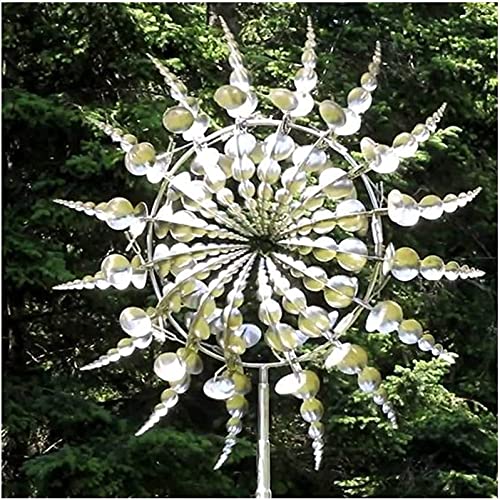 Einzigartige und magische Metall-Windmühle, Skulpturen bewegen Sich mit dem Wind, wetterbeständige kinetische Metall-Wind-Spinner für die Gartendekoration im Freien (1 Stück) von SXZHSM
