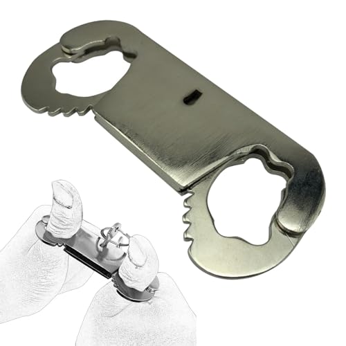 SXZMAZS Bondage Daumenfessel Fingerfesseln SM Edelstahl Handfesseln Daumenfesseln Erotik Daumenschelle Hand Fesseln Verstellbare Sklave Sex Bett Spiele Fetisch Sexspielzeug für Paare Extrem von SXZMAZS