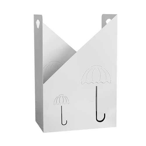 SYALEO Handelsüblicher moderner Schirmständer aus Metall, rechteckig, freistehend, Gehstock, Aufbewahrungsregal für Zuhause, Hotel, Büro, Flur von SYALEO