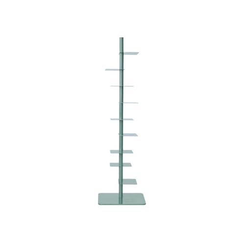 SYALEO Modernes, offenes, unsichtbares Bücherregal, DIY-Bücherturm mit Metallrücken, nordisches vertikales Regal, Bücherregal, bodenstehendes 9-stufiges Display-Aufbewahrungsregal für das Heimbüro von SYALEO