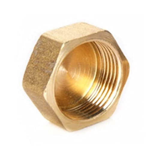 Messing-Verschlusskappen, 1PC BSP Innengewinde Messing Rohr Hex Kopf End Kappe Stecker Fitting Koppler Adapter(1/8Inch) von SYBNIKOLF