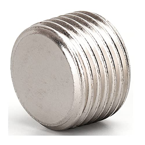 Messing-Verschlusskappen, Kupfer Außengewinde Messing Rohr Sechskantkopf Endkappe Stecker Fitting Koppler Adapter(Pllug,1/8Inch) von SYBNIKOLF