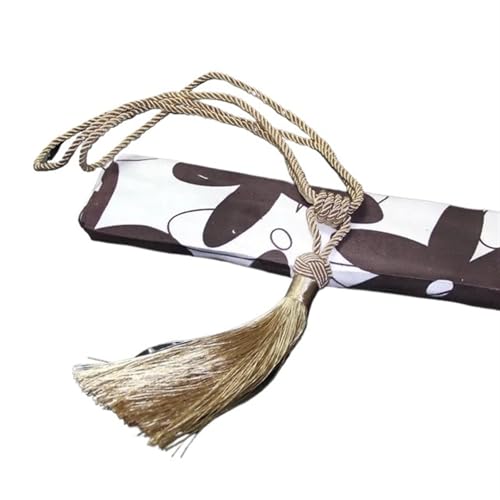 Quastenvorhänge, Bindeseil-Raffhalter, 1Pc Weave Quaste zurück Seil DIY Einfache Hängende Kugel Raffhalter Holdbacks Vorhang Hause Dekorative(Beige) von SYBNIKOLF