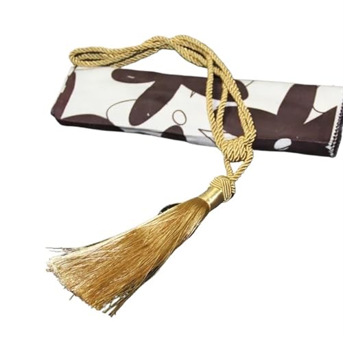 Quastenvorhänge, Bindeseil-Raffhalter, 1Pc Weave Quaste zurück Seil DIY Einfache Hängende Kugel Raffhalter Holdbacks Vorhang Hause Dekorative(Gold) von SYBNIKOLF