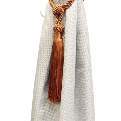 Quastenvorhänge, Bindeseil-Raffhalter, 1Pc Weave Quaste zurück Seil DIY Einfache Hängende Kugel Raffhalter Holdbacks Vorhang Hause Dekorative(Orange) von SYBNIKOLF