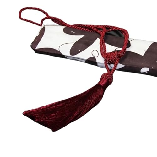 Quastenvorhänge, Bindeseil-Raffhalter, 1Pc Weave Quaste zurück Seil DIY Einfache Hängende Kugel Raffhalter Holdbacks Vorhang Hause Dekorative(Red) von SYBNIKOLF