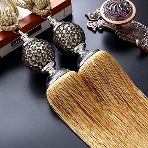 Quastenvorhänge, Bindeseil-Raffhalter, 2 Stück/Set Vorhänge Hängegürtel Pflaume Vorhanggurt Quaste Raffhalter Schnalle Vorhanghalter Zubehör Dekoration Heimdekoration(10) von SYBNIKOLF