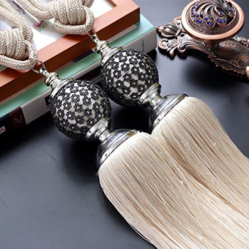 Quastenvorhänge, Bindeseil-Raffhalter, 2 Stück/Set Vorhänge Hängegürtel Pflaume Vorhanggurt Quaste Raffhalter Schnalle Vorhanghalter Zubehör Dekoration Heimdekoration(3) von SYBNIKOLF