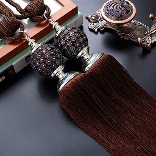 Quastenvorhänge, Bindeseil-Raffhalter, 2 Stück/Set Vorhänge Hängegürtel Pflaume Vorhanggurt Quaste Raffhalter Schnalle Vorhanghalter Zubehör Dekoration Heimdekoration(8) von SYBNIKOLF