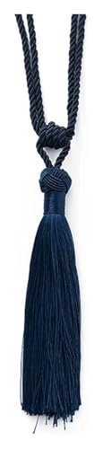 Quastenvorhänge, Bindeseil-Raffhalter, 2 Stück Quastenrücken, Seil-Dekorationshalter, Polyester, Raumvorhang-Zubehör(Blue) von SYBNIKOLF