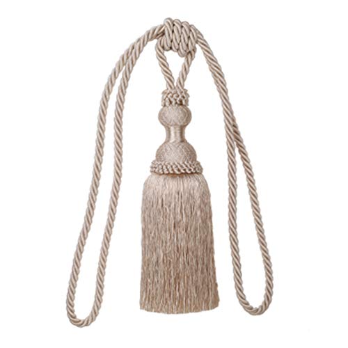 Quastenvorhänge, Bindeseil-Raffhalter, 2 Stück handgefertigte Vorhang-Hängekugel, luxuriöse Quasten-Raffhalter, Vorhang-Dekoration, Zubehör, Holdback for Zuhause, Wohnzimmer(Beige) von SYBNIKOLF