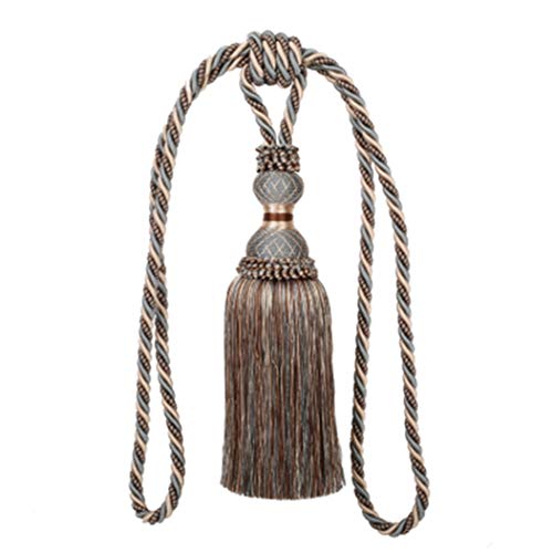 Quastenvorhänge, Bindeseil-Raffhalter, 2 Stück handgefertigte Vorhang-Hängekugel, luxuriöse Quasten-Raffhalter, Vorhang-Dekoration, Zubehör, Holdback for Zuhause, Wohnzimmer(Blue) von SYBNIKOLF