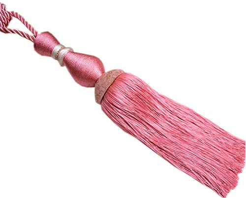 Quastenvorhänge, Bindeseil-Raffhalter, Europäischer Stil, 1 Paar Vorhangseil-Raffhalter mit Quasten, Vorhangschnalle, dekorativer Vorhangverband(Pink) von SYBNIKOLF