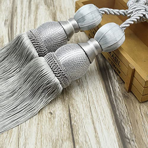 Quastenvorhänge, Bindeseil-Raffhalter, Gardinenseil Quasten Tennisball Vorhanghalter Hängegurte Seile Clips Verschluss Raffhalter Gardinenzubehör, 11(1) von SYBNIKOLF