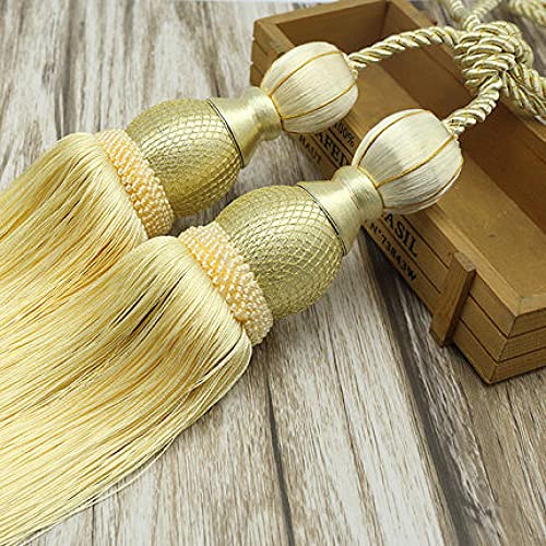 Quastenvorhänge, Bindeseil-Raffhalter, Gardinenseil Quasten Tennisball Vorhanghalter Hängegurte Seile Clips Verschluss Raffhalter Gardinenzubehör, 11(2) von SYBNIKOLF