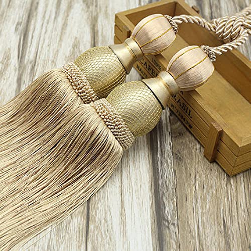 Quastenvorhänge, Bindeseil-Raffhalter, Gardinenseil Quasten Tennisball Vorhanghalter Hängegurte Seile Clips Verschluss Raffhalter Gardinenzubehör, 11(4) von SYBNIKOLF