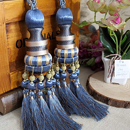 Quastenvorhänge, Bindeseil-Raffhalter, Multicolor Rücken Halter Home Office Fenster Gardinen Holdback Perlen hängen Ball Vorhang Quaste for Wohnzimmer Roo(C) von SYBNIKOLF