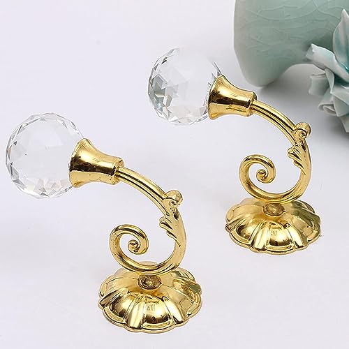 Quastenvorhänge, Bindeseil-Raffhalter, backs Wandmontierte Vorhanghalter Metall Wand Raffhalter Haken Kleiderbügel Ho(2pcs,2pcs) von SYBNIKOLF