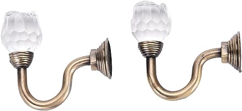 Quastenvorhänge, Bindeseil-Raffhalter, backs Wandmontierte Vorhanghalter Metall Wand Raffhalter Haken Kleiderbügel Ho(Burgundy,Burgundy) von SYBNIKOLF